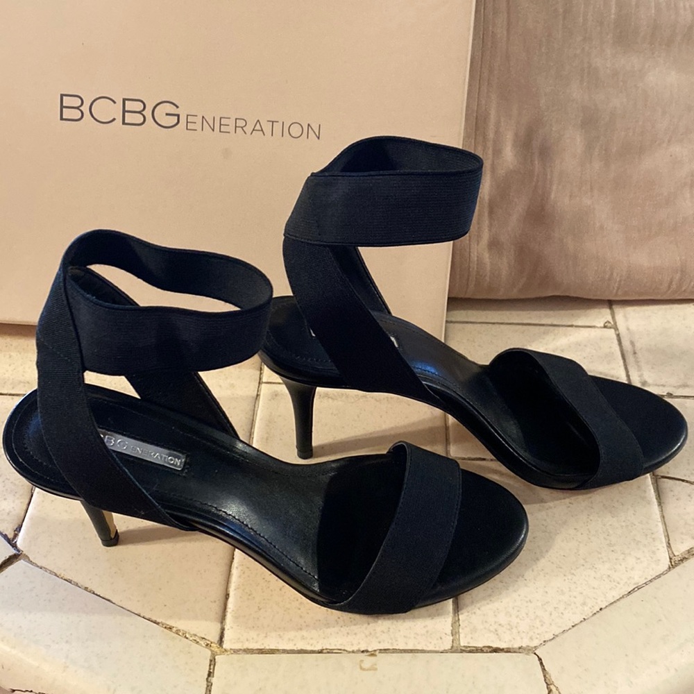 BCBGeneration Strapped Heels